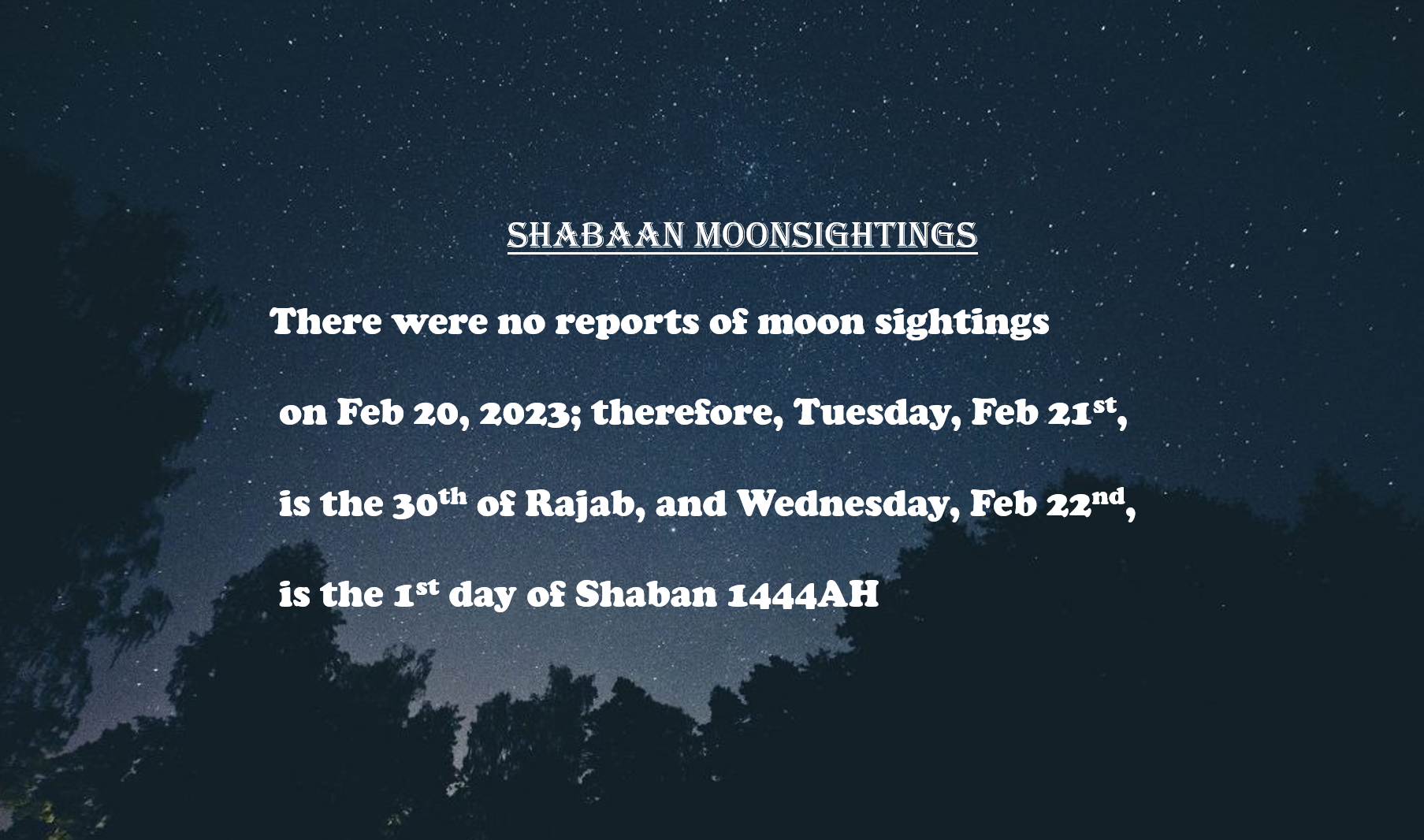 Shahban moonsighting 202023